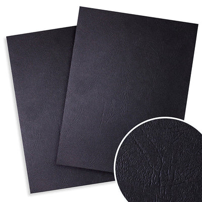Black Embossed Grain Binding Covers