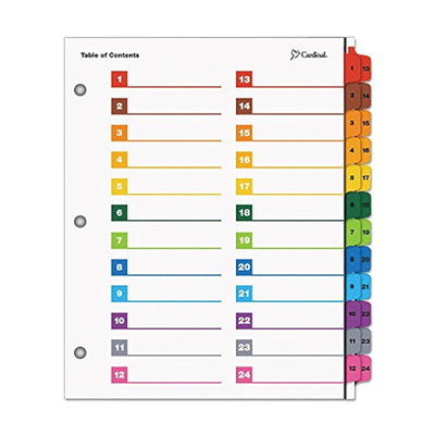 Pre-Printed Index Tabs