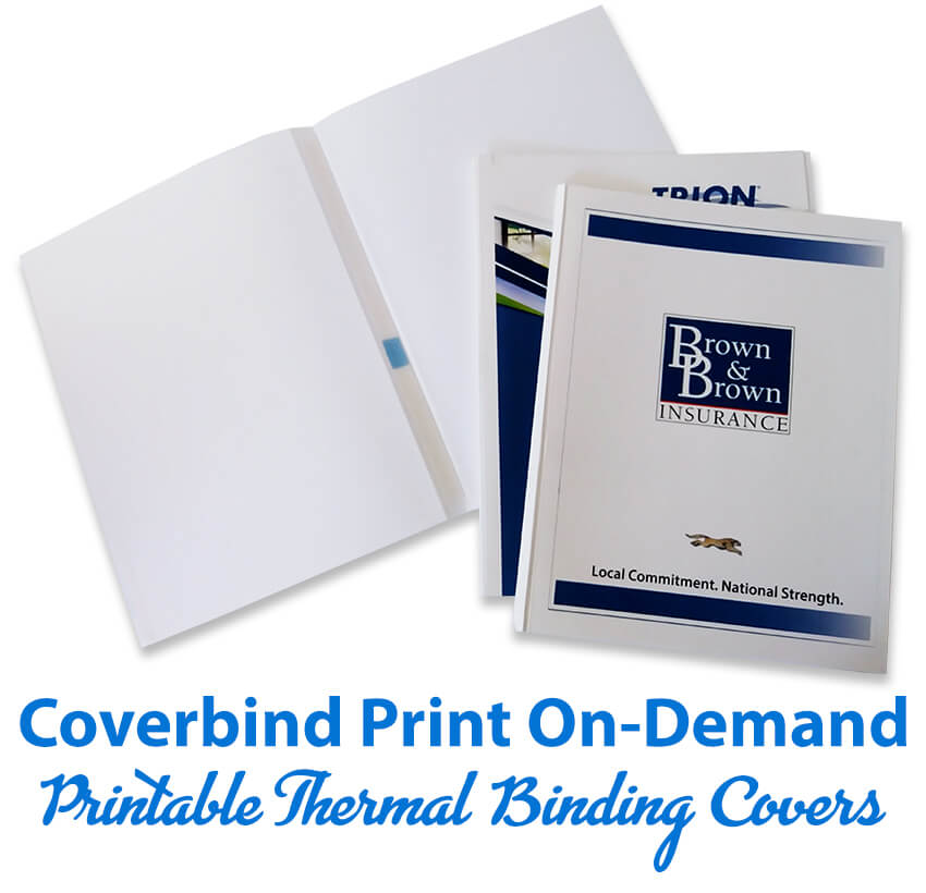 What kind of printer do I need for the Coverbind Print On-Demand thermal binding covers?