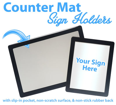 New: Counter Mat Sign Holders