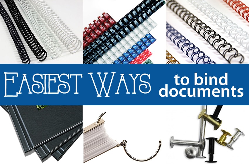 What are the Easiest ways to Bind Documents?