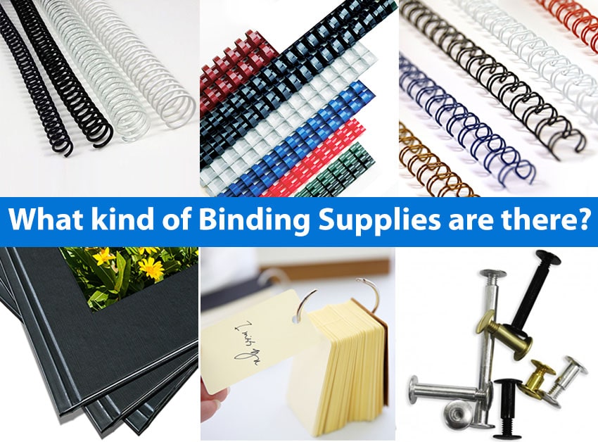 What kind of Binding Supplies are there?