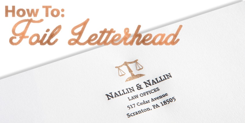 How to Make DIY Foil Letterhead