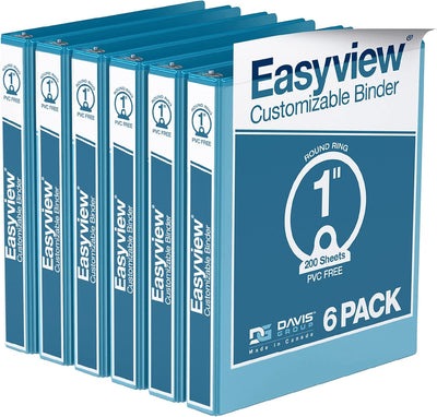 Turquois Blue View Binders