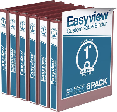 Burgundy View Binders