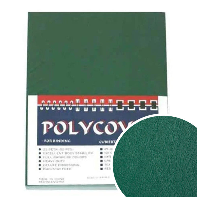 Dark Green Grain Poly Binding Covers