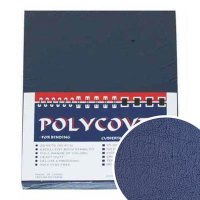 Navy Grain Poly Binding Covers