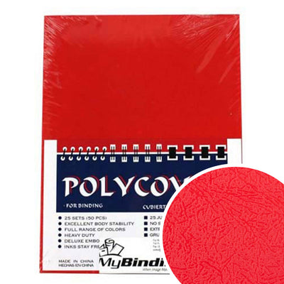 Red Grain Poly Binding Covers