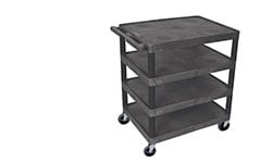 4 Shelf Utility Carts for Audio Visual Products