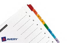 Avery Preprinted Index Tabs 1-8 Numbers