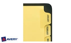 Avery Preprinted Index Tabs Jan-Dec Months
