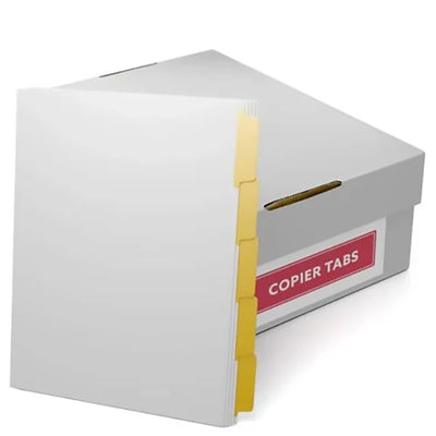 Copier Tabs with Yellow Colored Mylar