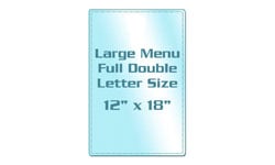 Large Menu Matte Writable Laminating Pouches