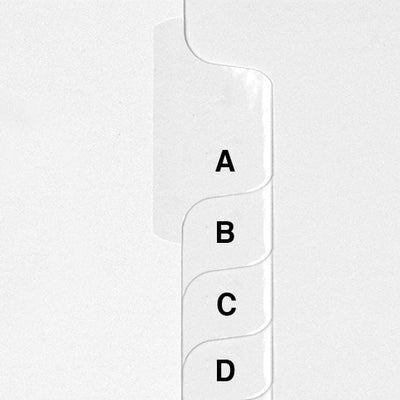 A - Z Avery Style Collated Letter Tabs - Letter Size - Side Tab