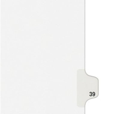 Avery 39 Individual Number Legal Index Avery Style Dividers 25pk - 1039
