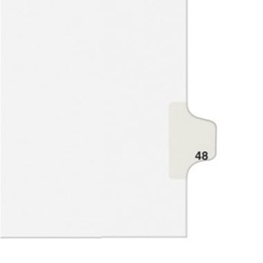 Avery 48 Individual Number Legal Index Avery Style Dividers 25pk - 1048