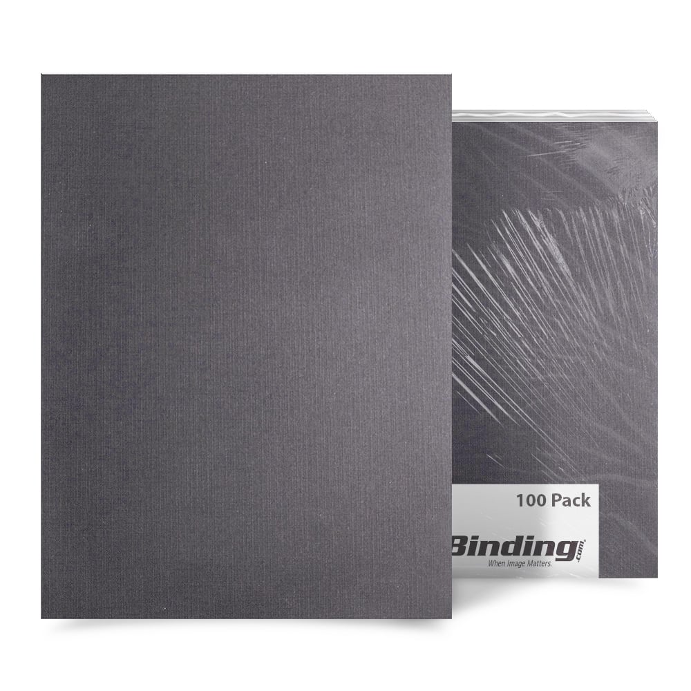 204 Linen Cover [8-1/2" X 11", Charcoal, Square Corner, No Window, Unpunched] - Clearance Sale