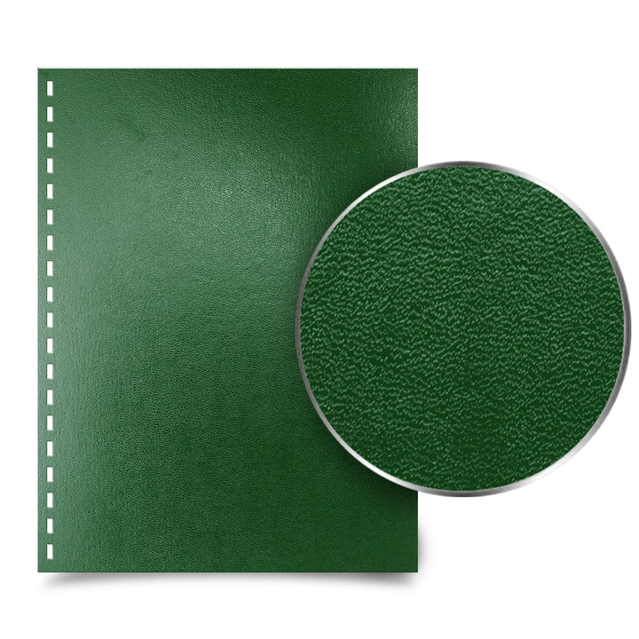Dark Green 8.5" x 11" Regency Leatherette Vinyl Covers [CombBind / ZipBind Punched] - 100pk