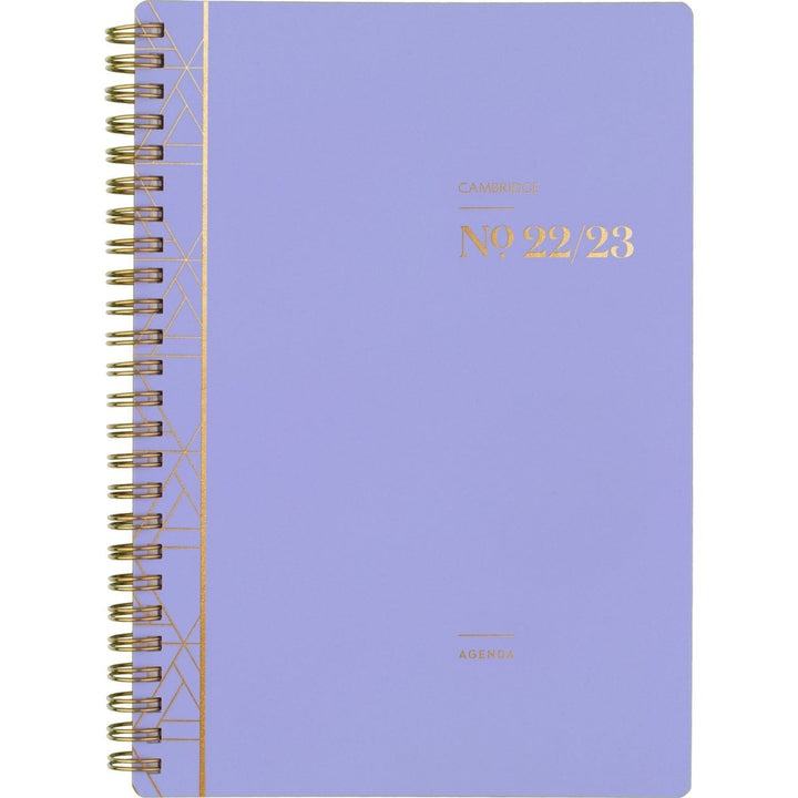 Cambridge WorkStyle 8.5" x 5.5" Lavender Focus Academic Planner - 1/PK