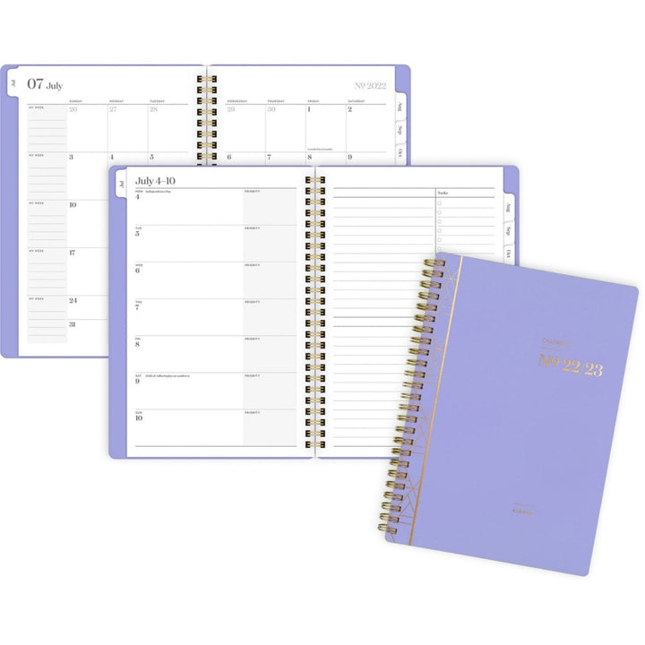 Cambridge WorkStyle 8.5" x 5.5" Lavender Focus Academic Planner - 1/PK