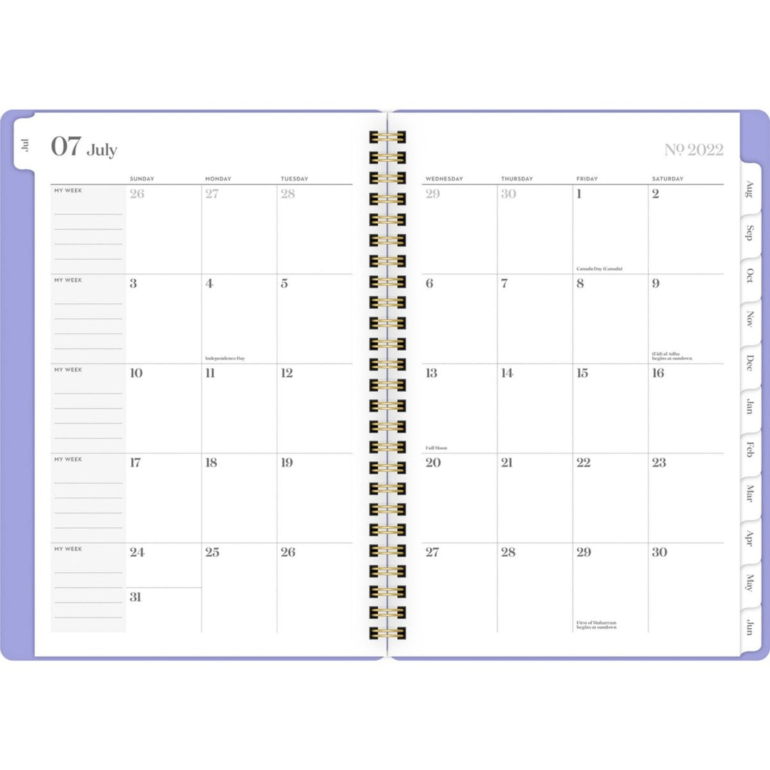 Cambridge WorkStyle 8.5" x 5.5" Lavender Focus Academic Planner - 1/PK