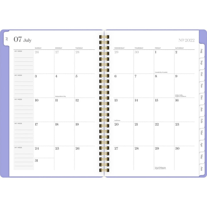 Cambridge WorkStyle 8.5" x 5.5" Lavender Focus Academic Planner - 1/PK