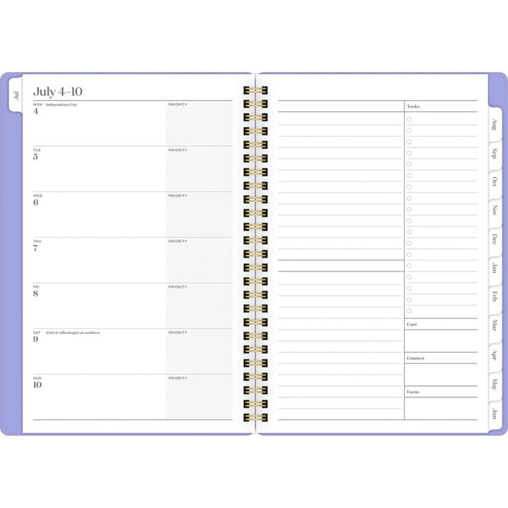 Cambridge WorkStyle 8.5" x 5.5" Lavender Focus Academic Planner - 1/PK