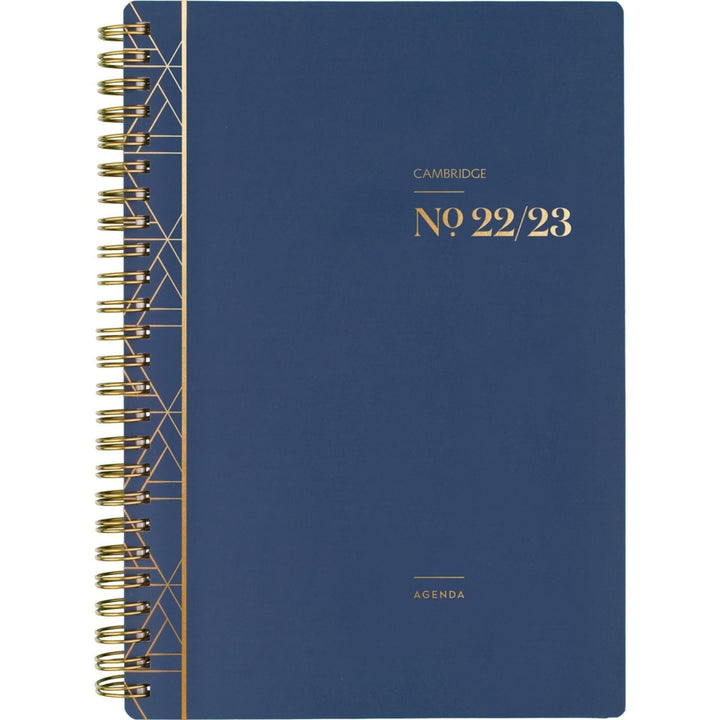 Cambridge WorkStyle 8.5" x 5.5" Navy 12 Month Focus Academic Planner - 1/PK