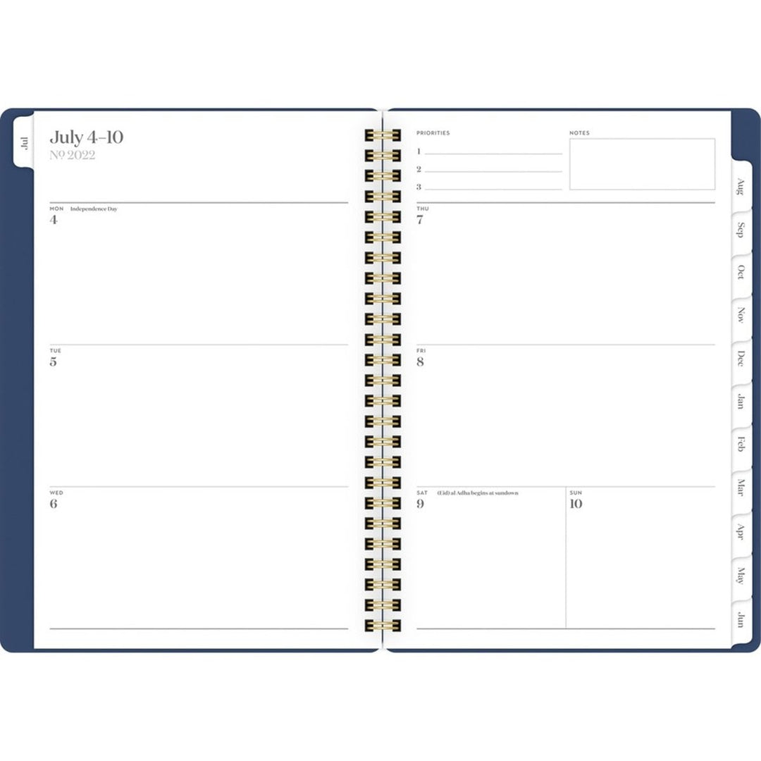Cambridge WorkStyle 8.5" x 5.5" Navy 12 Month Focus Academic Planner - 1/PK