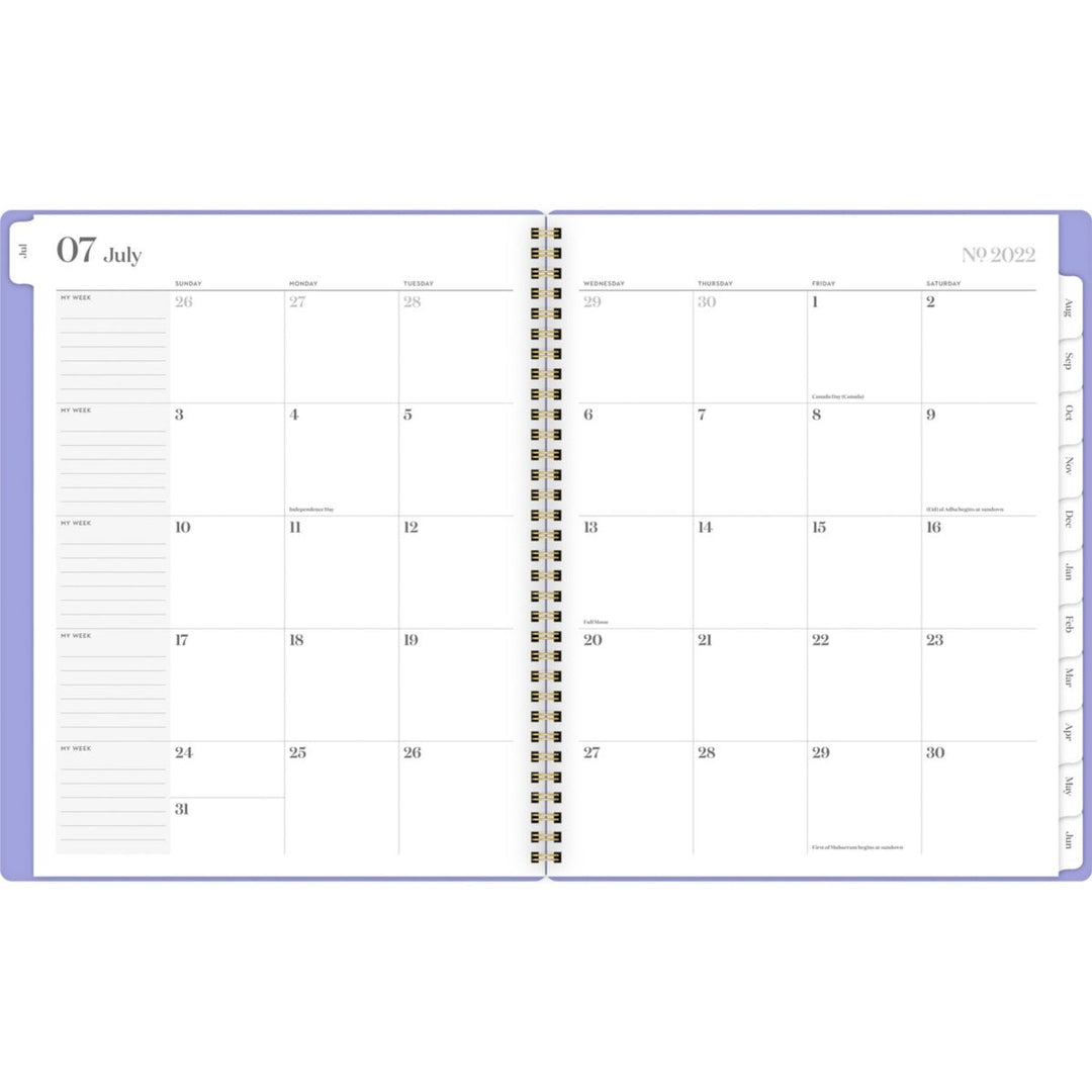 Cambridge WorkStyle 8.5" x 11" Lavender 12 Month Focus Academic Planner - 1/PK