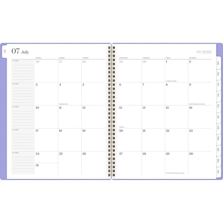 Cambridge WorkStyle 8.5" x 11" Lavender 12 Month Focus Academic Planner - 1/PK