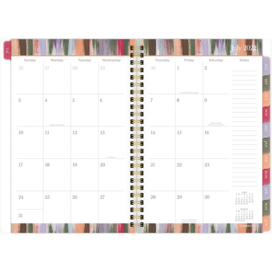 Cambridge Expression 8.5" x 5.5" Painted Stripes Academic Planner - 1/PK