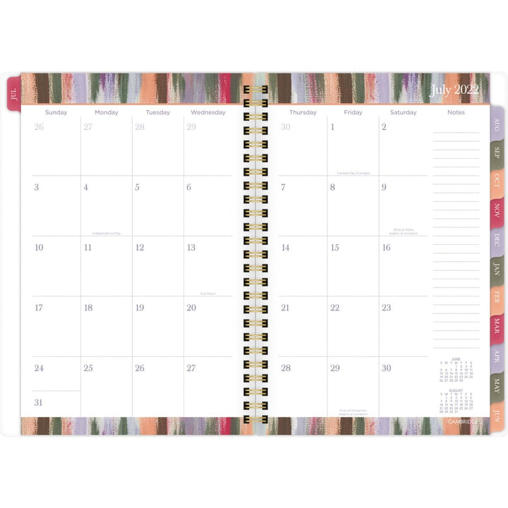 Cambridge Expression 8.5" x 5.5" Painted Stripes Academic Planner - 1/PK