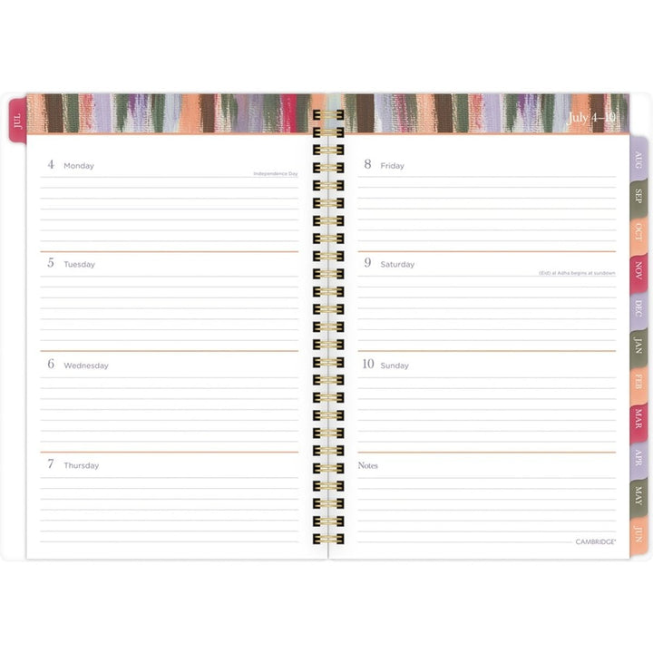 Cambridge Expression 8.5" x 5.5" Painted Stripes Academic Planner - 1/PK