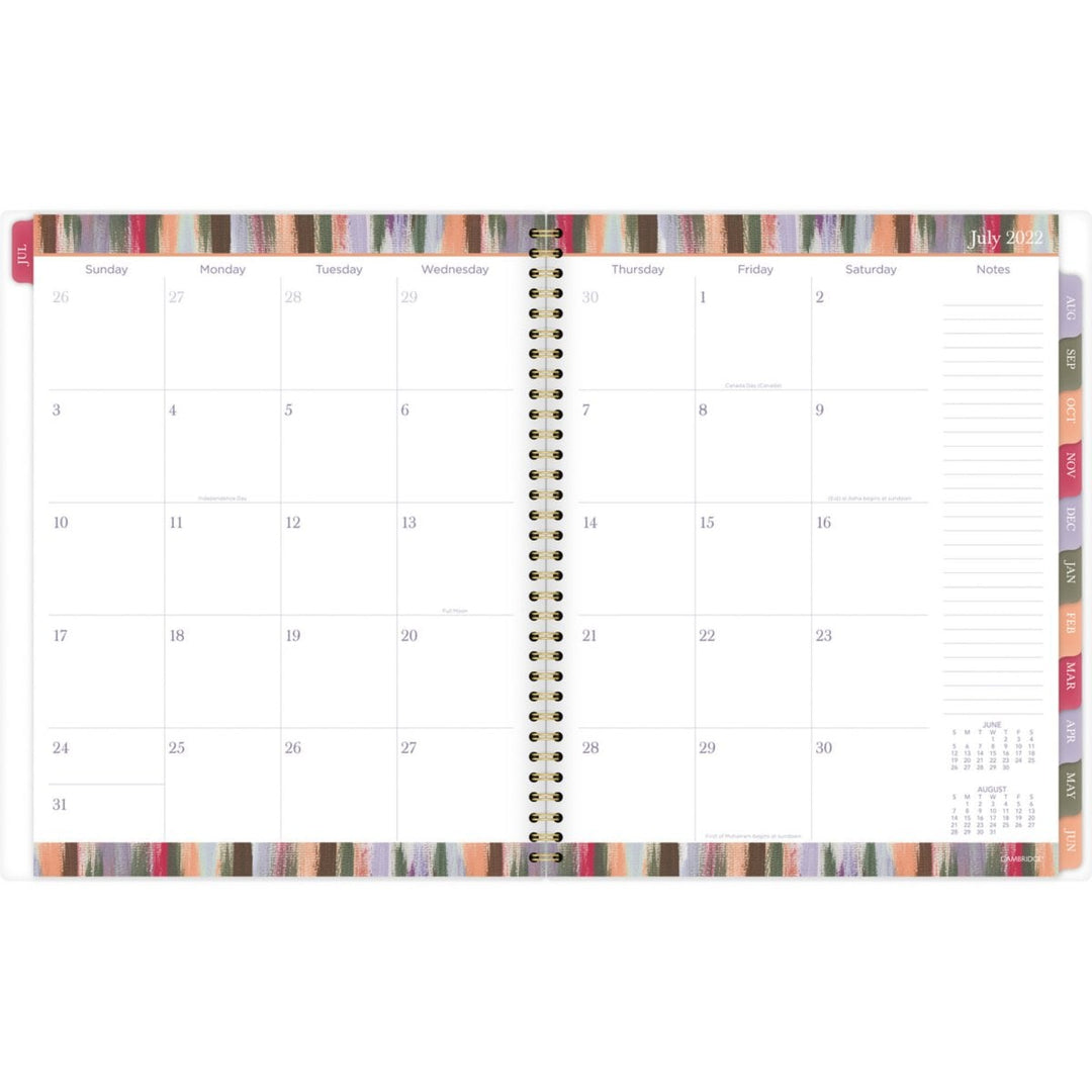Cambridge Expression 8.5" x 11" Painted Stripes Academic Planner - 1/PK