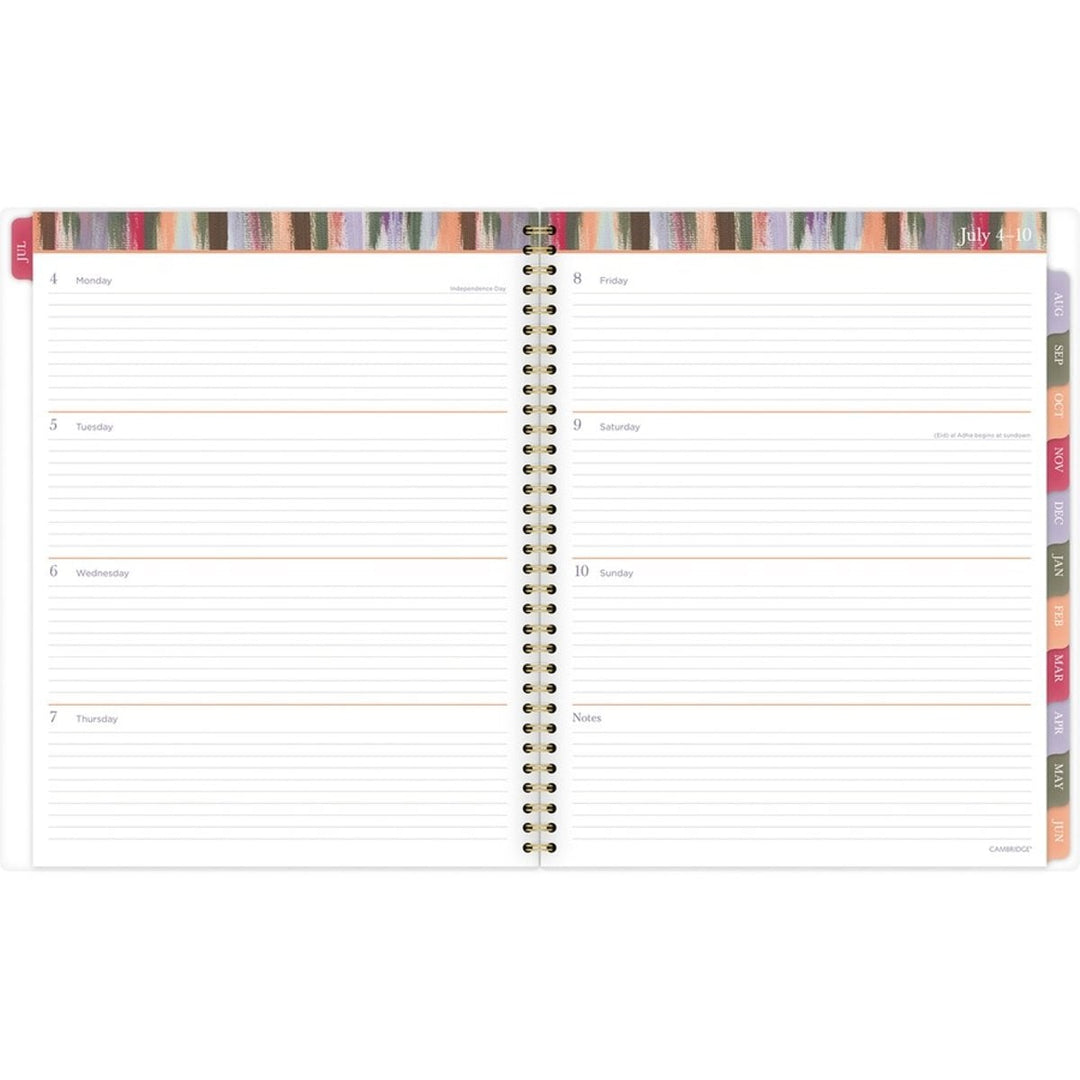 Cambridge Expression 8.5" x 11" Painted Stripes Academic Planner - 1/PK