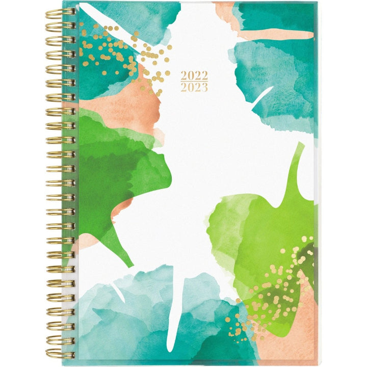 Cambridge Emerson 8.5" x 5.5" Green Leaves Academic Planner - 1/PK