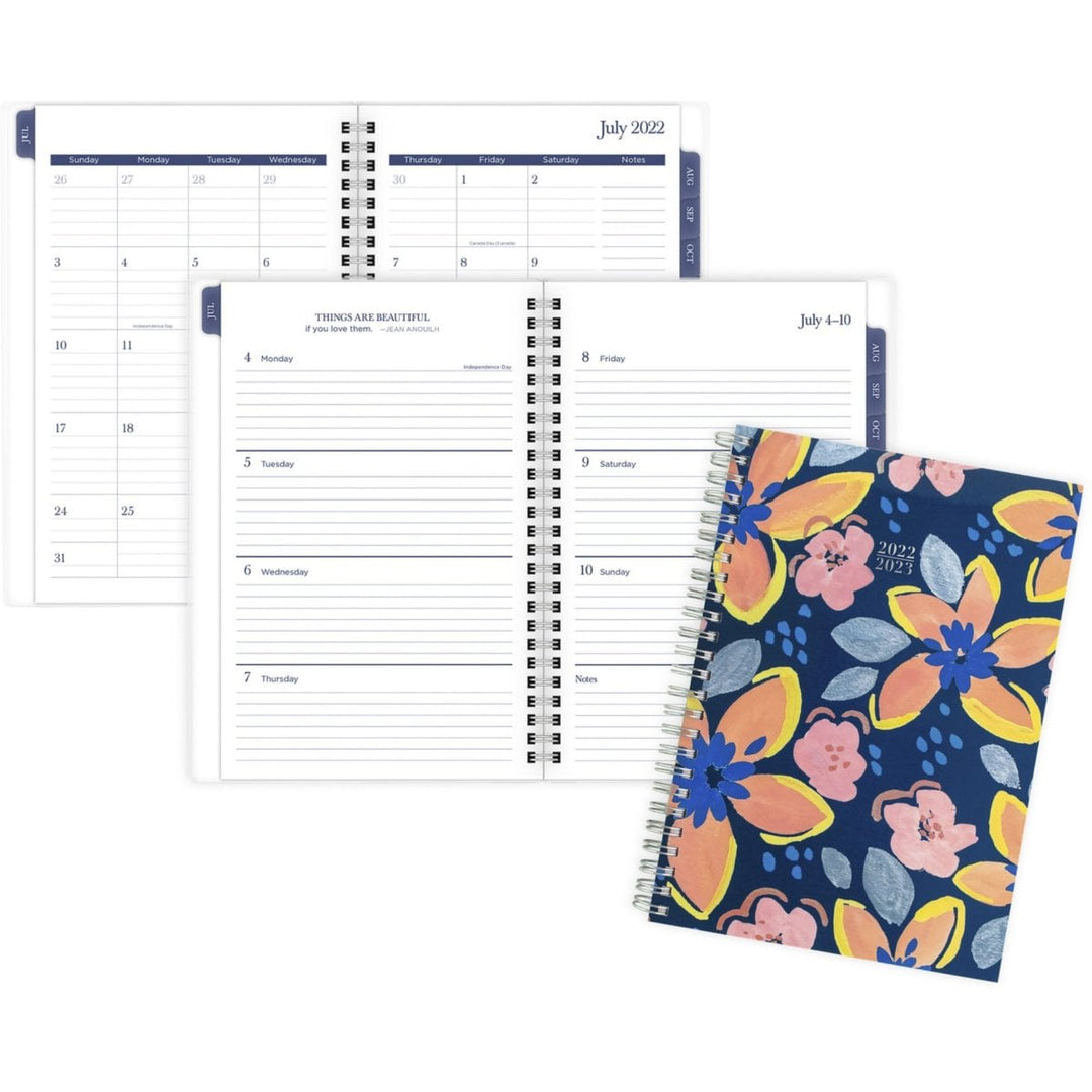 Cambridge Joyful 8.5" x 5.5" Floral Academic Planner - 1/PK
