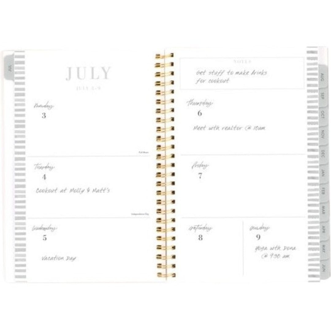 Cambridge Leah Bisch 8.5" x 5.5" Grey Stripes Academic Planner - 1/PK