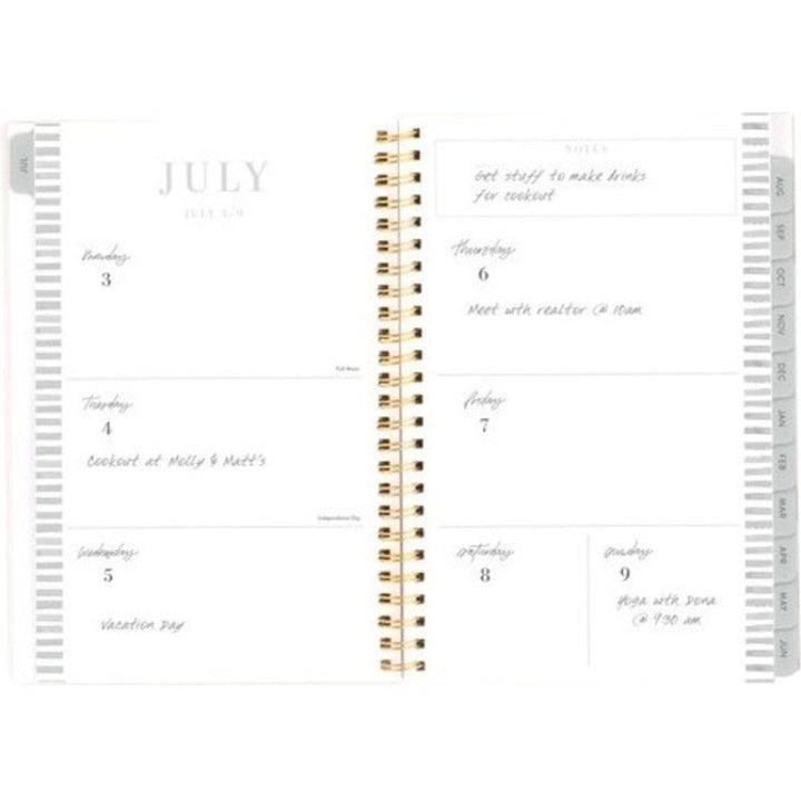 Cambridge Leah Bisch 8.5" x 5.5" Grey Stripes Academic Planner - 1/PK