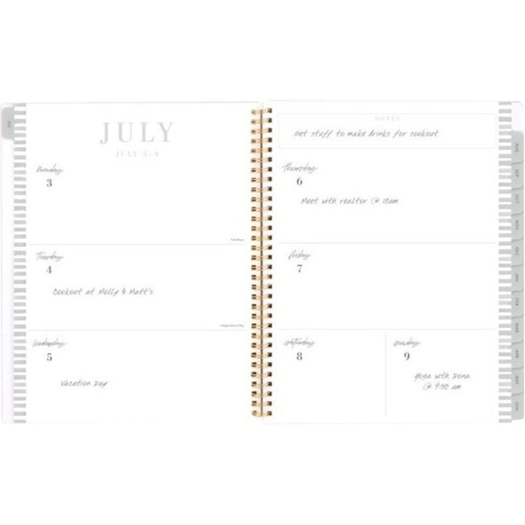 Cambridge Leah Bisch 8.5" x 11" Grey Stripes Academic Planner - 1/PK