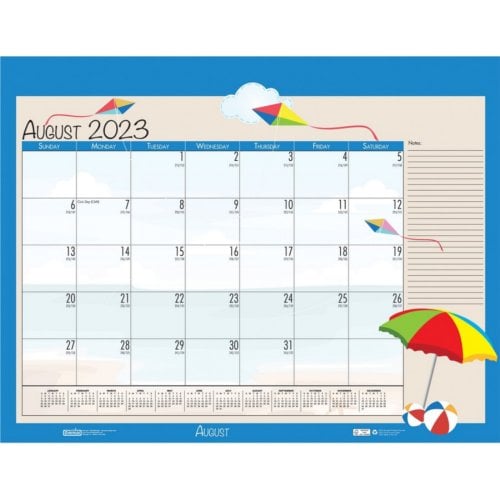 House of Doolittle 12-Month 2023 Seasonal Holiday Calendar Desk Pad (Refillable)