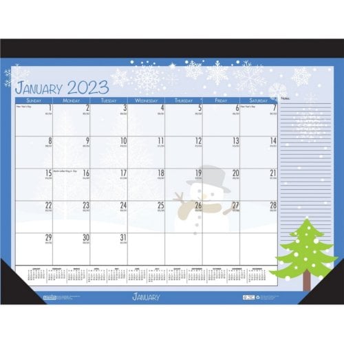 House of Doolittle 12-Month 2023 Seasonal Holiday Calendar Desk Pad (Refillable)