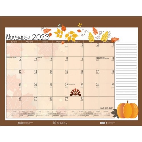 House of Doolittle 12-Month 2023 Seasonal Holiday Calendar Desk Pad (Refillable)