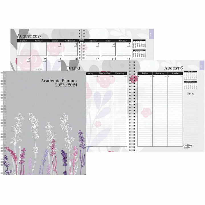 House of Doolittle Academic Wild Flower Weekly/Monthly Planner - 1/PK