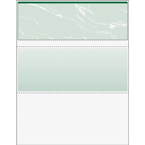 DocuGard Standard Marble Business Checks [11 Features, 8-1/2" x 11", 24# Green Top, 2500 Sheets/Carton]