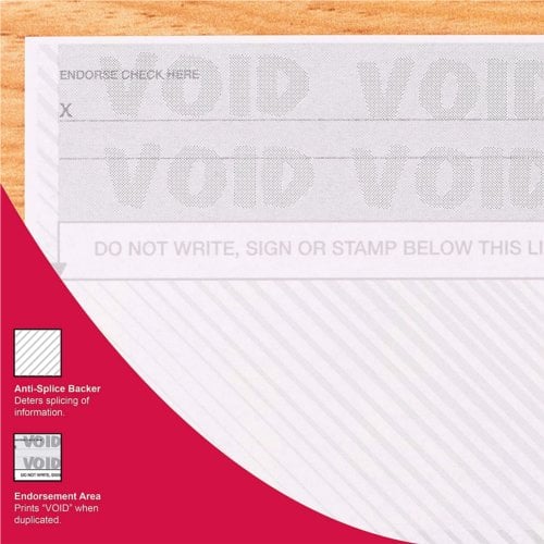 DocuGard Standard Marble Business Checks [11 Features, 8-1/2" x 11", 24# Gold Top, 2500 Sheets/Carton]