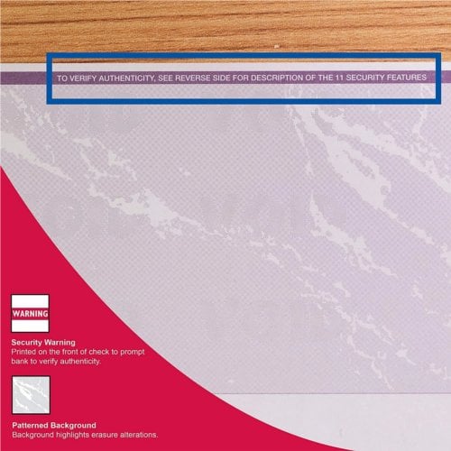 DocuGard Standard Marble Business Checks [11 Features, 8-1/2" x 11", 24# Purple Top, 2500 Sheets/Carton]