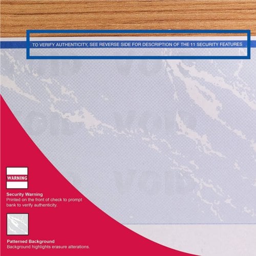 DocuGard Standard Marble Business Checks [11 Features, 8-1/2" x 11", 24# Blue, 2500 Sheets/Carton]