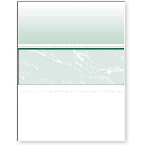 DocuGard Standard Marble Business Checks [11 Features, 8-1/2" x 11", 24# Green, 2500 Sheets/Carton]